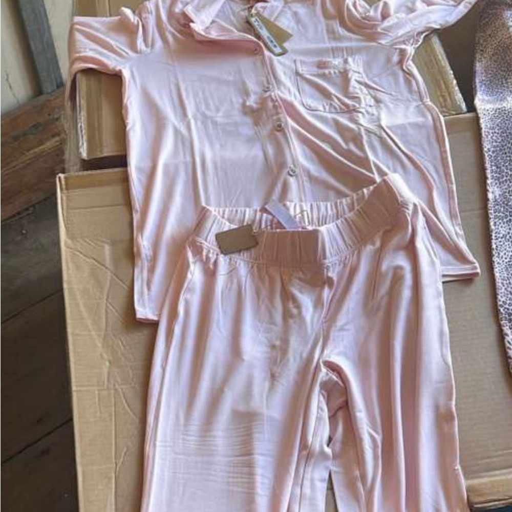 SKIMS Light Pink Pajama Set